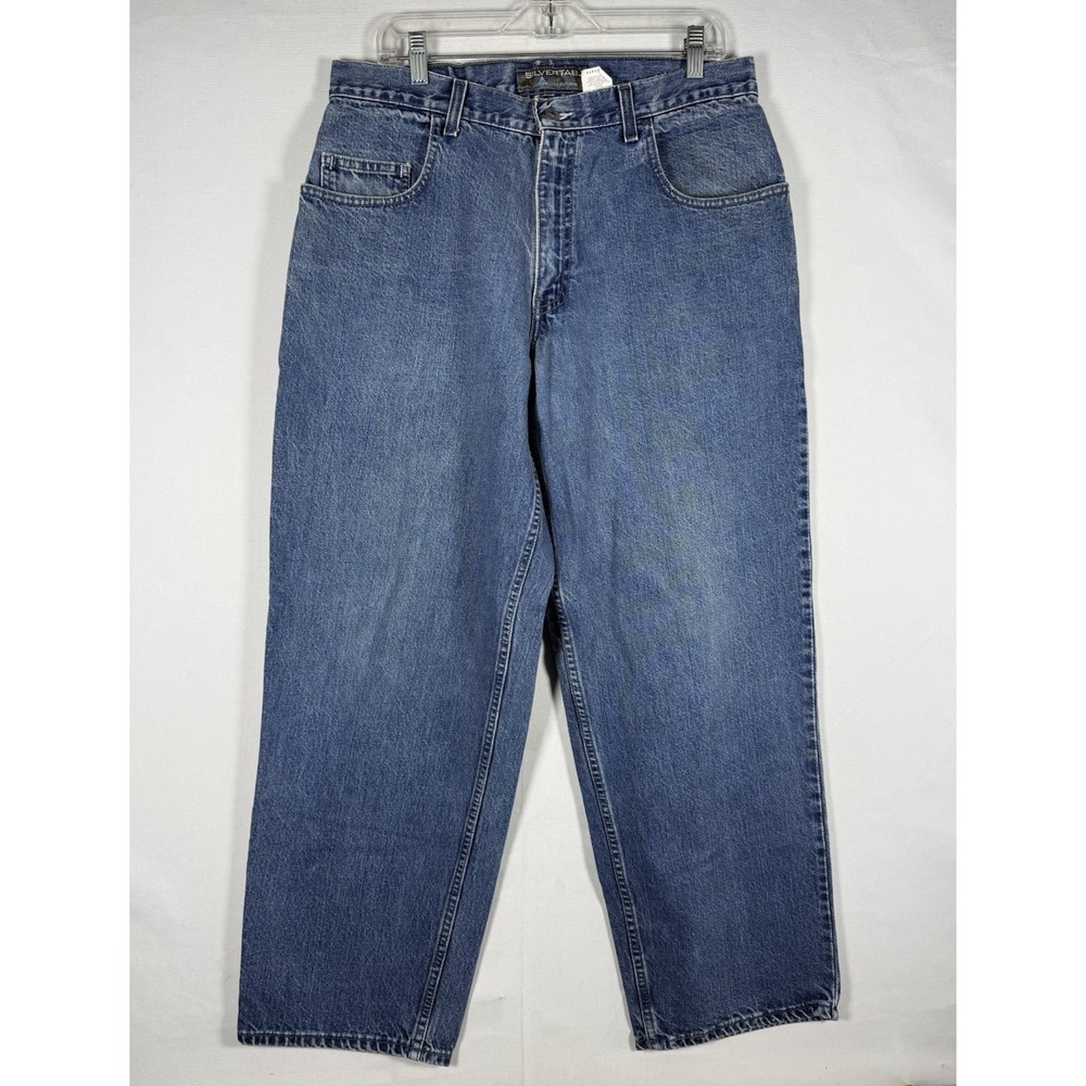VTG Levis Silvertab Baggy Jeans Mens 34x30 Blue Denim 100% Cotton Y2K EUC
